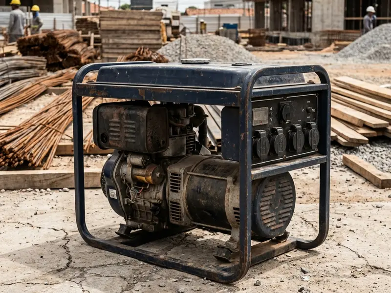 Gerador aberto 6,5kVA robusto com rodas tipo Branco B4T-6500
